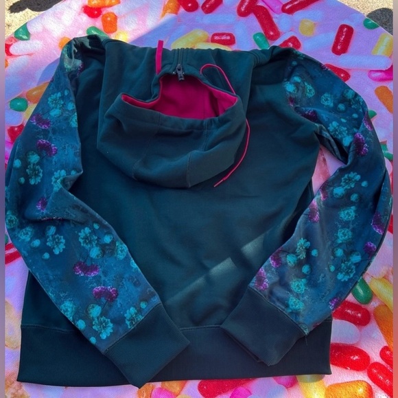 Volcom Hoodie with Pink and Green Accents - Picture 3 of 14